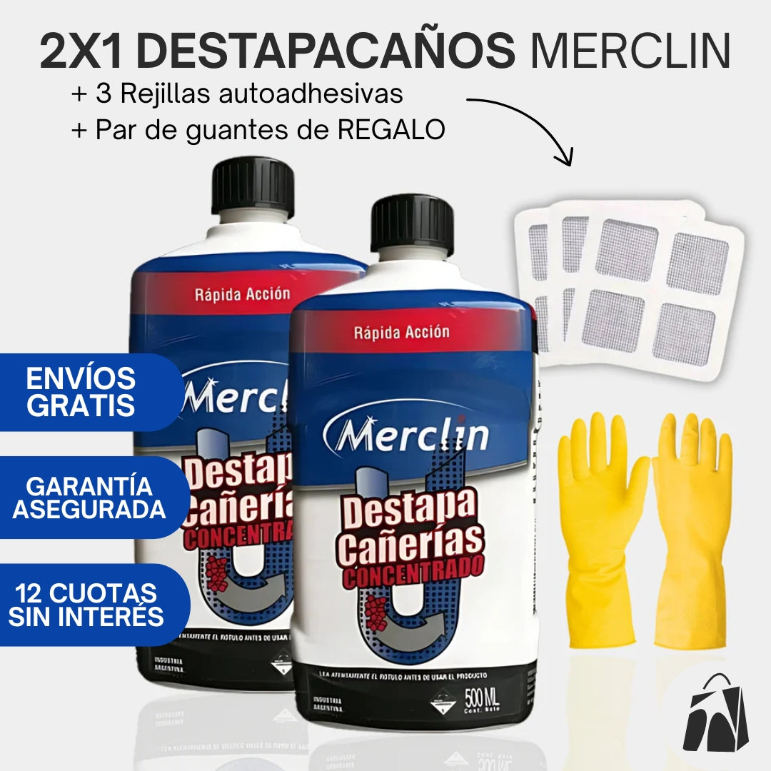 SOLO POR HOY! 2x1 en Destapa Cañerías + 3 Rejillas y Guantes GRATIS - Limpieza sin esfuerzo