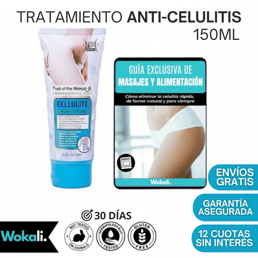Wokali Alta Cosmética: Tratamiento para Celulitis, Flacidez, Arrugas y Reafirmante - 150 ML.