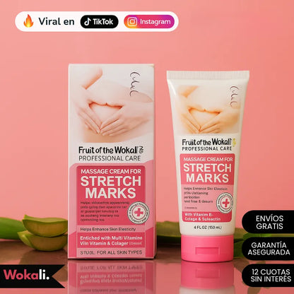 Wokali Alta Cosmética: Crema Anti-estrías con Vitamina E, Colágeno y Elastina - 130 ML.