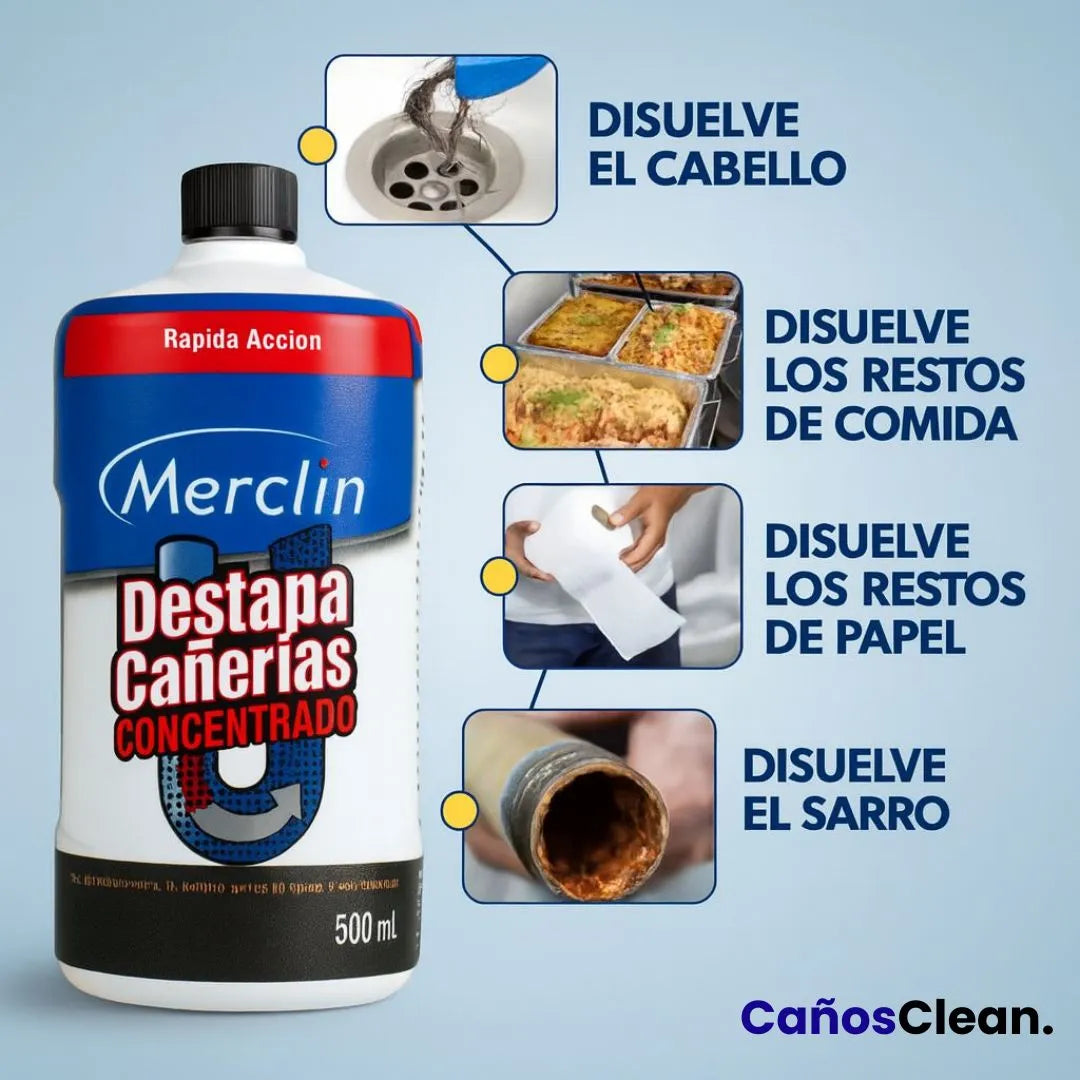 SOLO POR HOY! 2x1 en Destapa Cañerías + 3 Rejillas y Guantes GRATIS - Limpieza sin esfuerzo