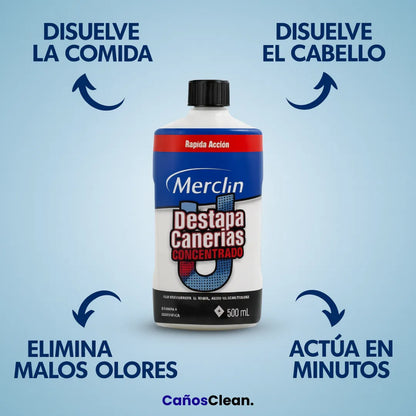 SOLO POR HOY! 2x1 en Destapa Cañerías + 3 Rejillas y Guantes GRATIS - Limpieza sin esfuerzo