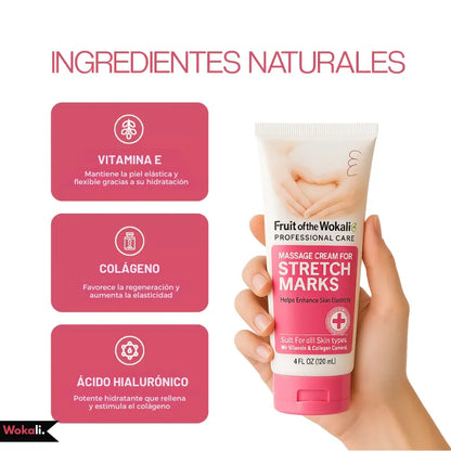 Wokali Alta Cosmética: Crema Anti-estrías con Vitamina E, Colágeno y Elastina - 130 ML.