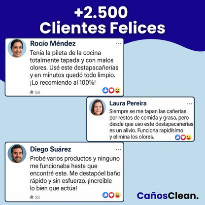 SOLO POR HOY! 2x1 en Destapa Cañerías + 3 Rejillas y Guantes GRATIS - Limpieza sin esfuerzo