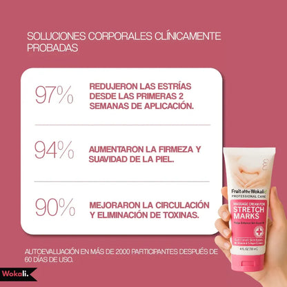 Wokali Alta Cosmética: Crema Anti-estrías con Vitamina E, Colágeno y Elastina - 130 ML.